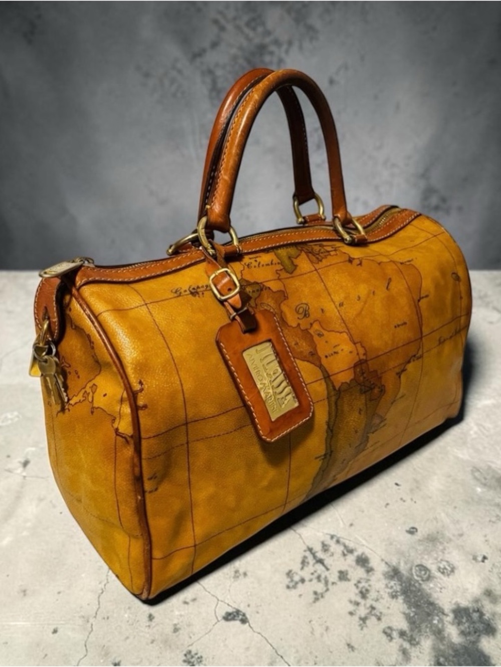 Alviero Martini World Map Boston Bag - Picture 7 of 15